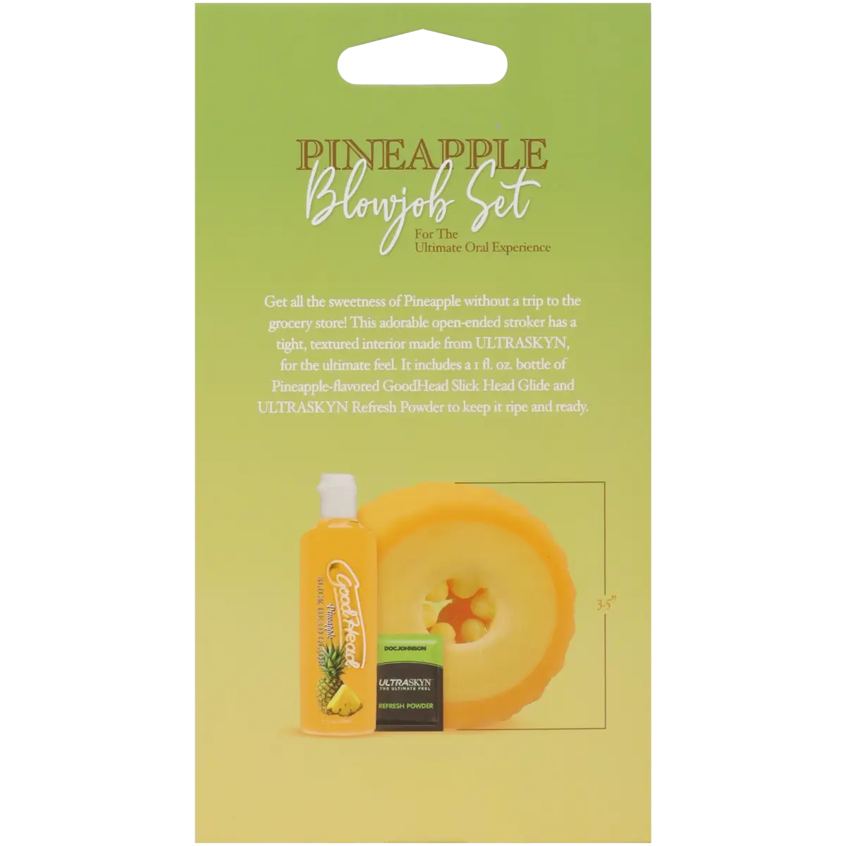 GoodHead Pineapple Blowjob Set Open Ended Stroker