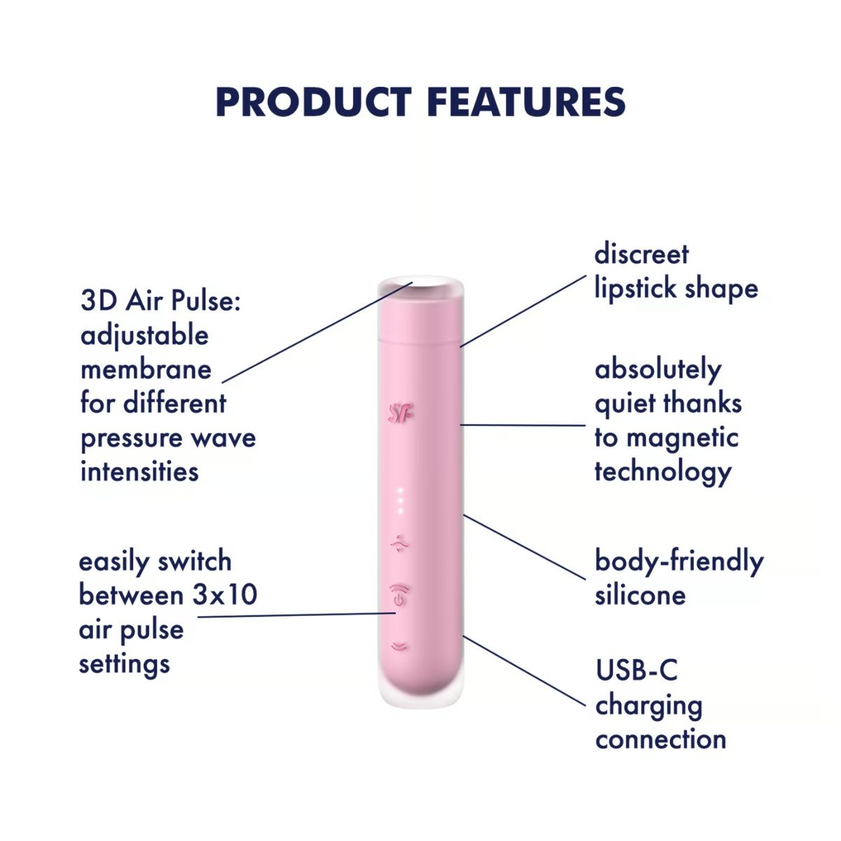 Satisfyer "First Kiss" Pressure Wave Clitoral Suction Vibrator