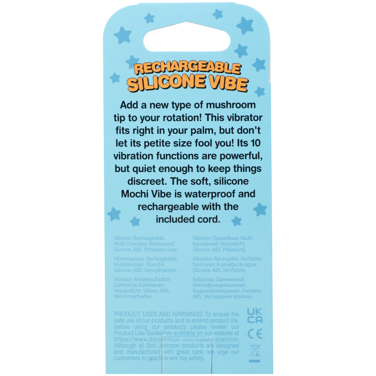 Mochi Mushroom Rechargeable Silicone Lay-On Massager Vibe Purple