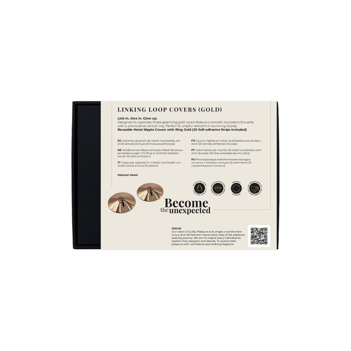 Guilty Pleasure Accents Linking Loop Nipple Covers Gold