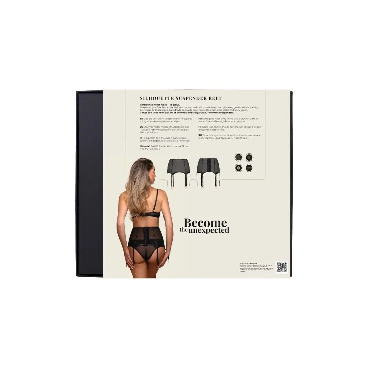 Guilty Pleasure Silhouete Suspender Belt Large/X-Large