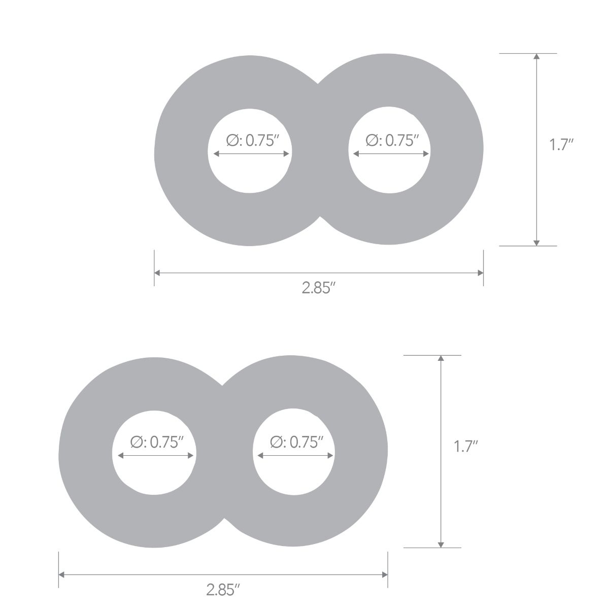 Blue Line 2 Pack Duo Cock and Ball Stamina Enhancement Cock Ring