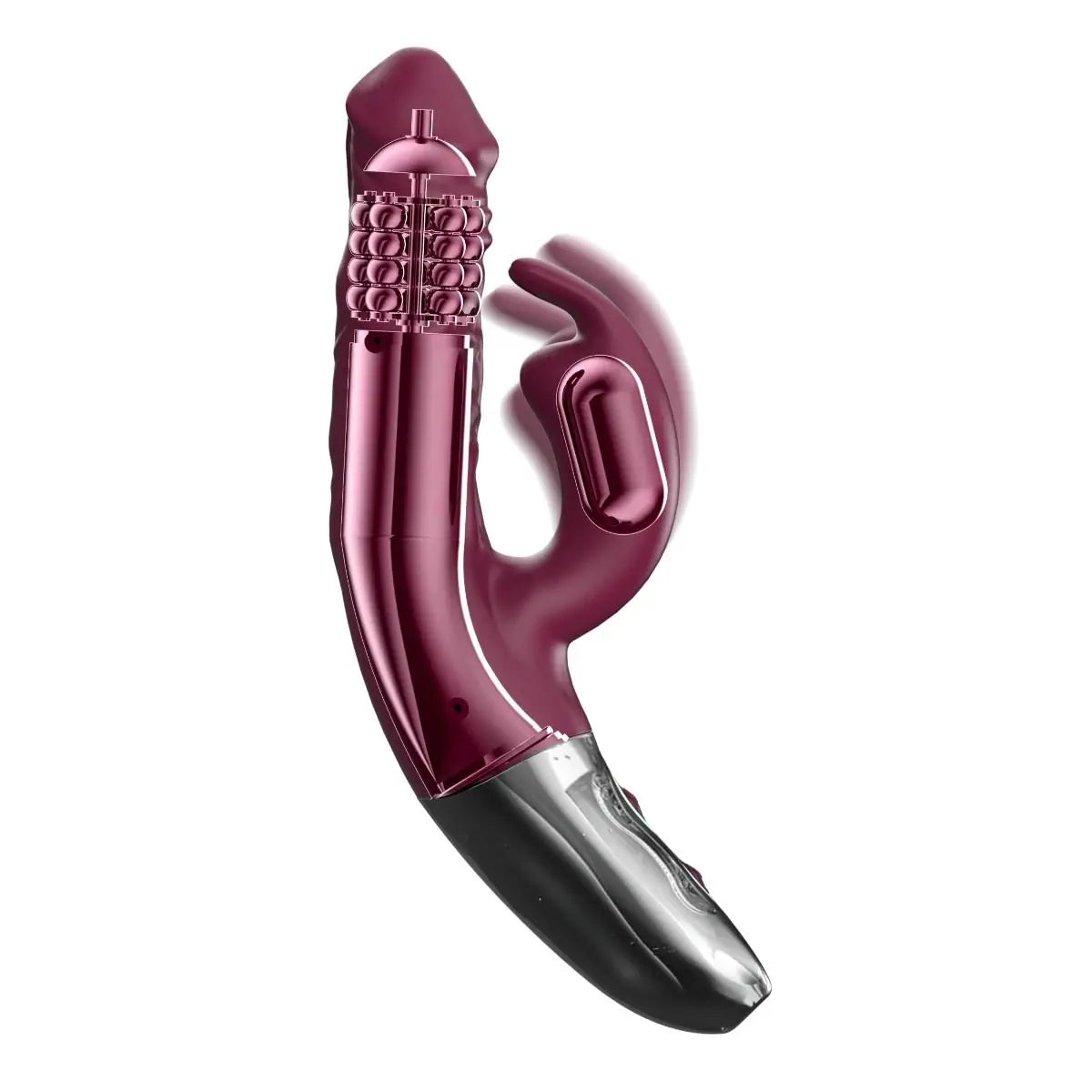 Titanz Rotating 3.5inch Rechargeable Rabbit With Clit Stimulation Purple