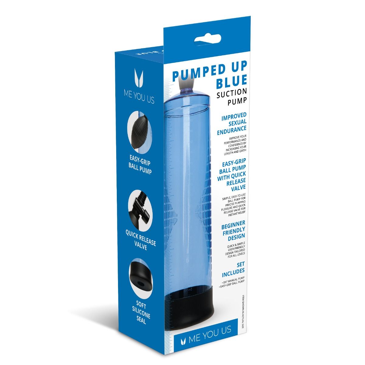 Me You Us Pumped Up Blue Suction Penis Pump