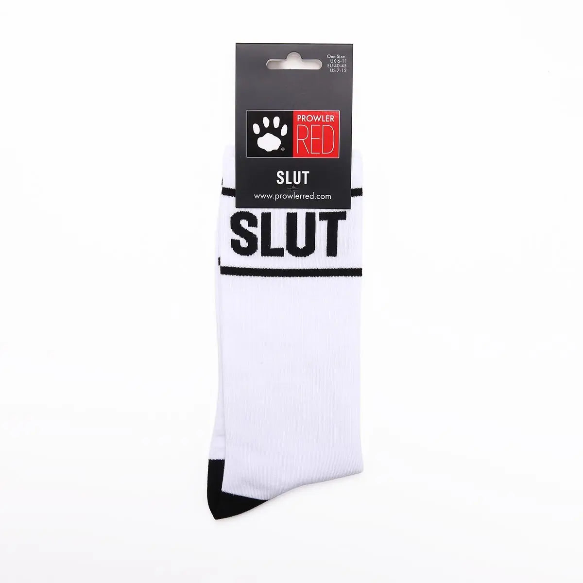 Prowler RED Slut Socks White Black
