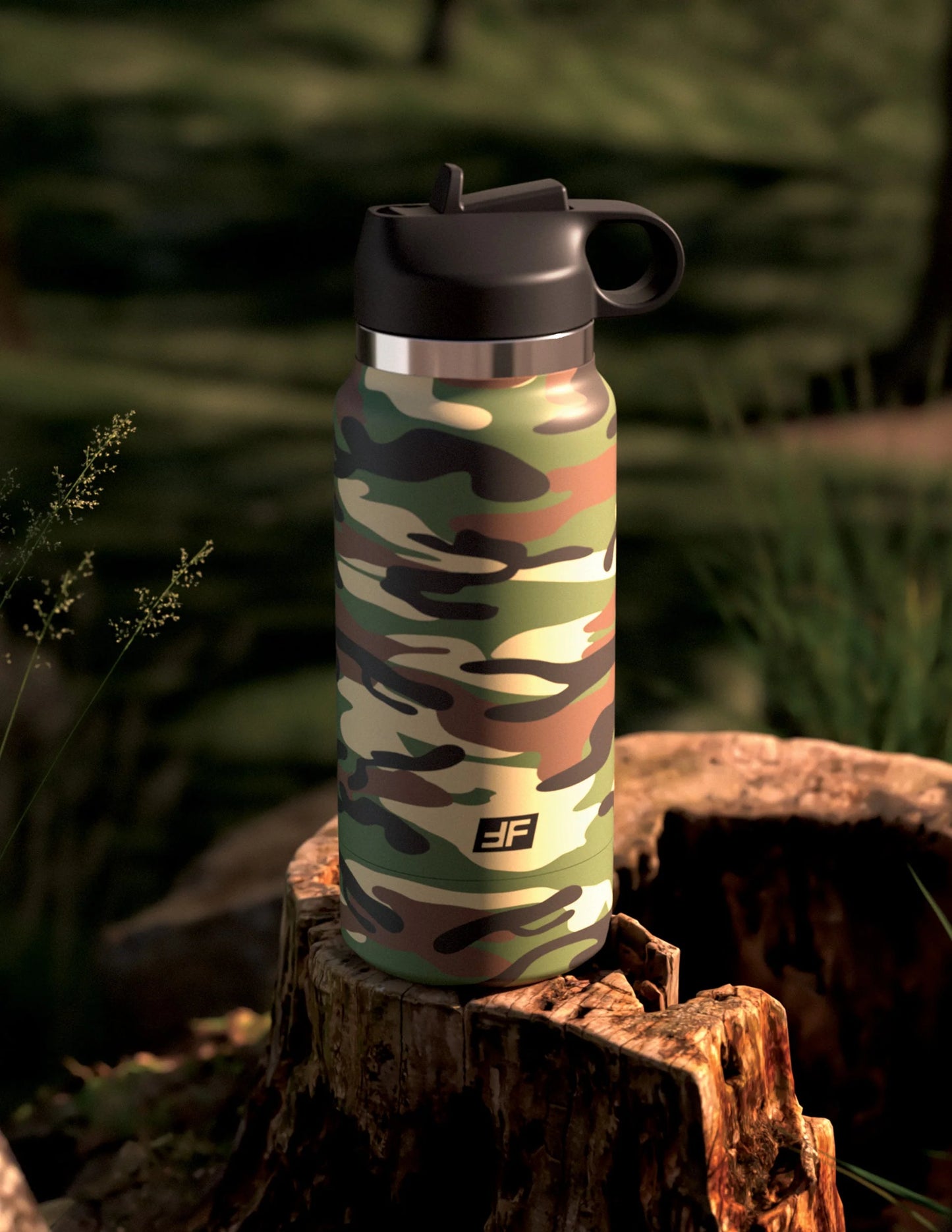 PDX Plus Fap Flask - Happy Camper Discreet Stroker Camo - Frosted
