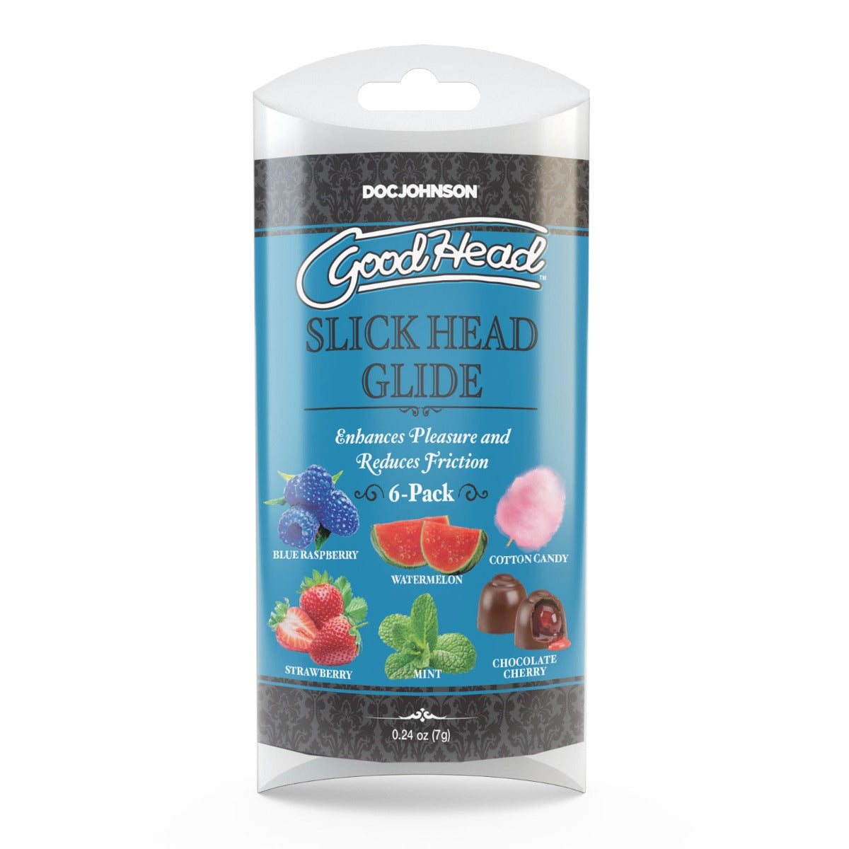 GoodHead Slick - 6 Pack - Blue Raspberry Cotton Candy Mint Strawberry Watermelon Chocolate Cherry