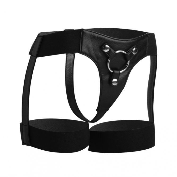 Bardot Elastic Strap On Harness With Thigh Cuffs