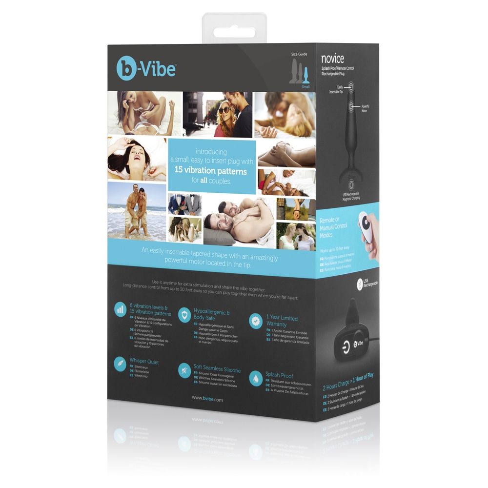 b-Vibe Vibrating Novice Plug Black