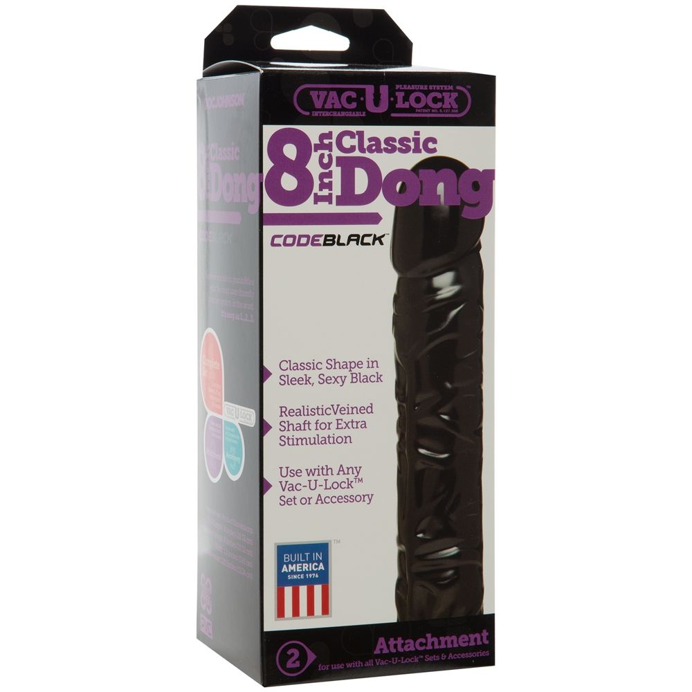 Vac-U-Lock Codeblack Classic Dong Black