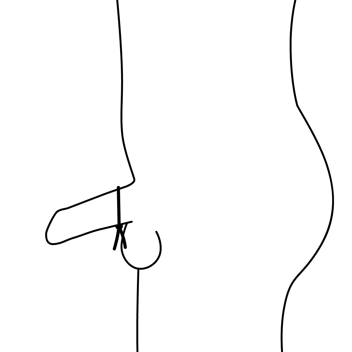 FORGE Single Adjustable Lasso Silicone Cock Ring - Black