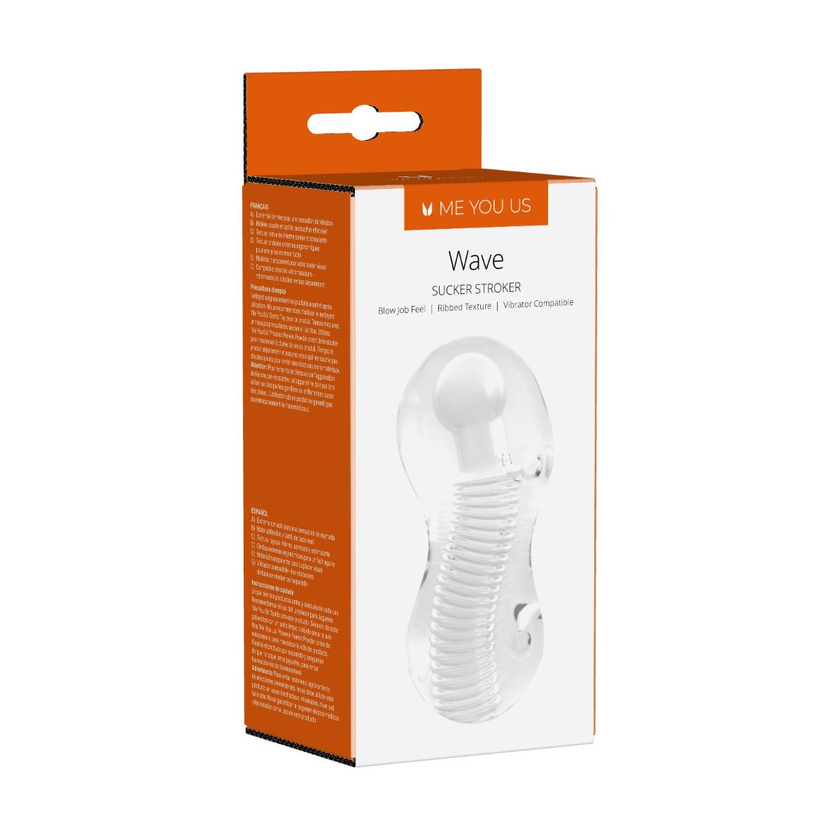 Me You Us Wave Sucker Stroker Male Masturbator Transparent