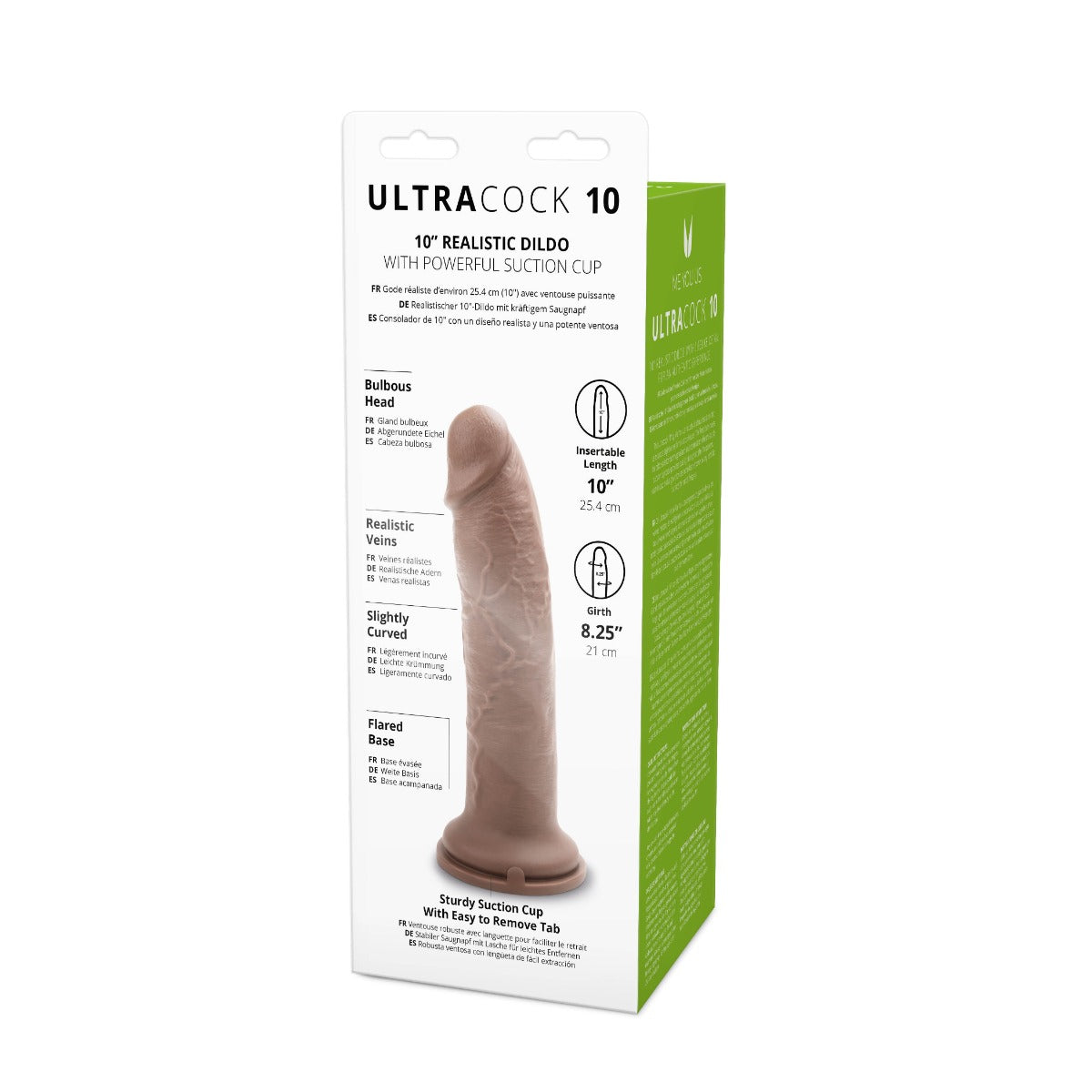 Me You Us Ultra Cock 10" Caramel Realistic Dildo
