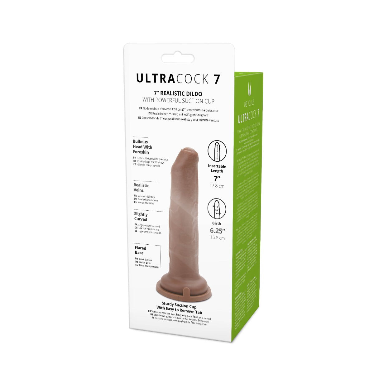 Me You Us Uncut Ultra Cock 7" Caramel Realistic Dildo