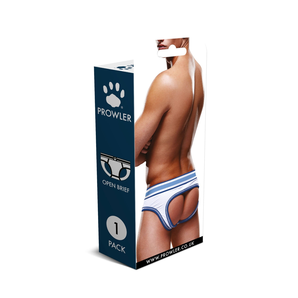 Prowler White/Blue Open Brief XXL