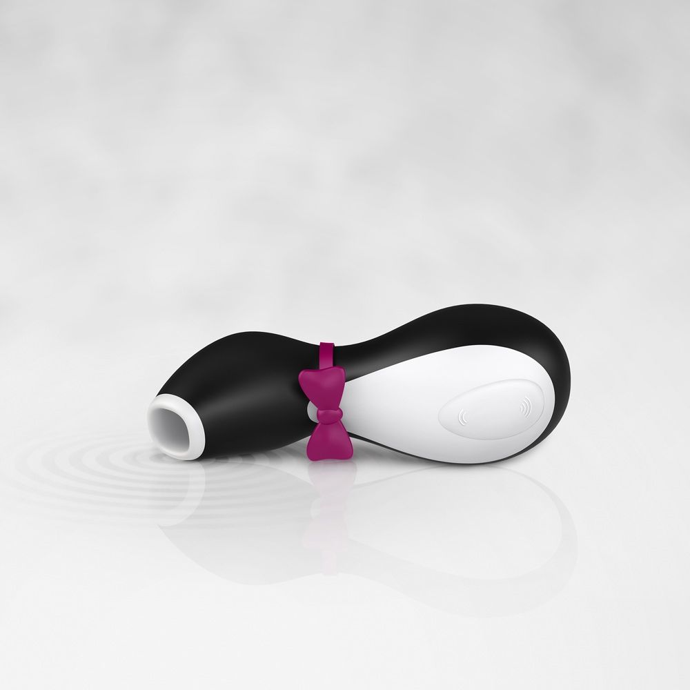 Satisfyer Penguin Clit Pressure Wave Suction Vibrator Black/White