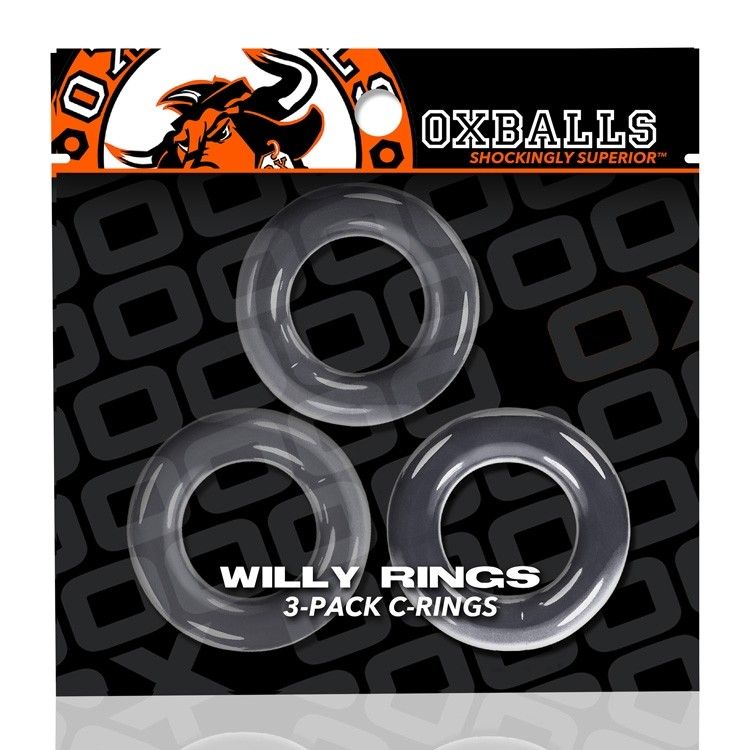 WILLY RINGS 3-pack cockrings clear
