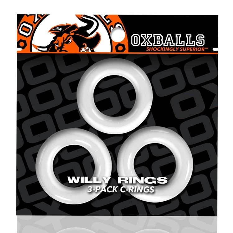 WILLY RINGS 3-pack cockrings white