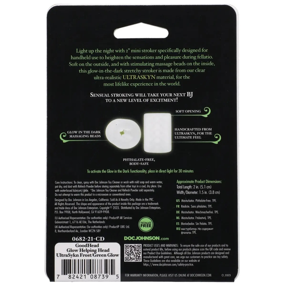 GoodHead Glow Helping Head Silicone Stroker