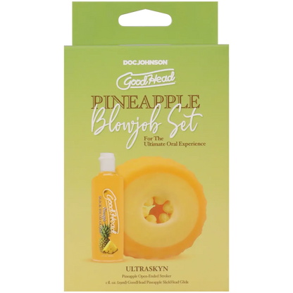 GoodHead Pineapple Blowjob Set Open Ended Stroker