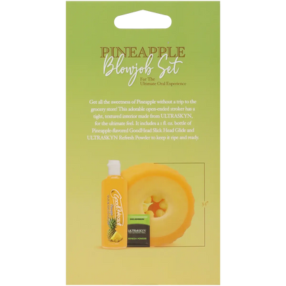 GoodHead Pineapple Blowjob Set Open Ended Stroker