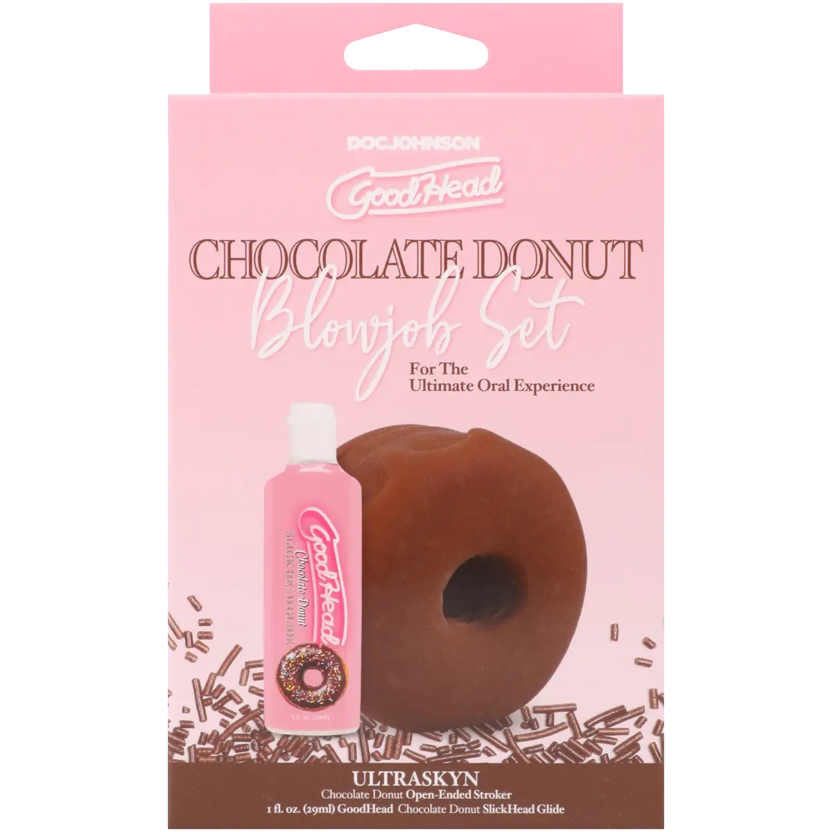 GoodHead Chocolate Donut Blowjob Set Open Ended Stroker