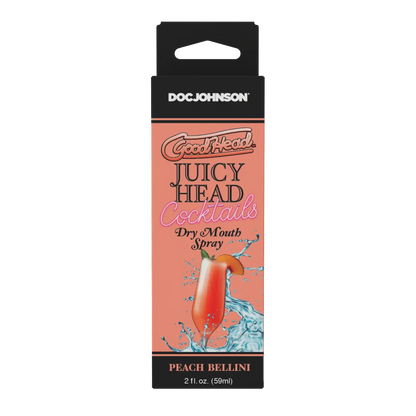 GoodHead Juicy Head Cocktails Dry Mouth Spray Peach Bellini 2oz