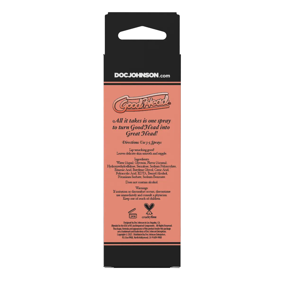 GoodHead Juicy Head Cocktails Dry Mouth Spray Peach Bellini 2oz