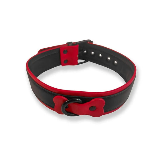 BRUTUS Vegan Puppy Collar Black-Red