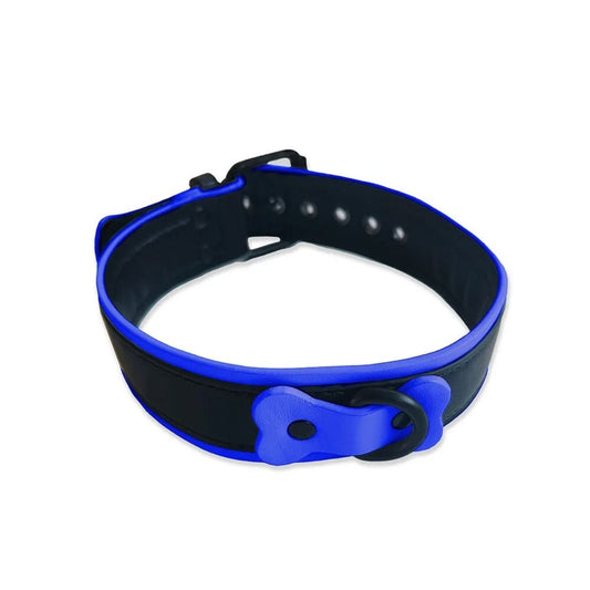 BRUTUS Vegan Puppy Collar Black-Blue
