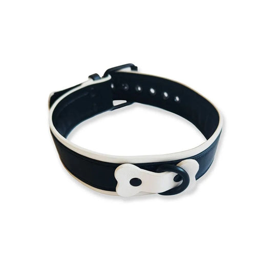 BRUTUS Vegan Puppy Collar Black-White