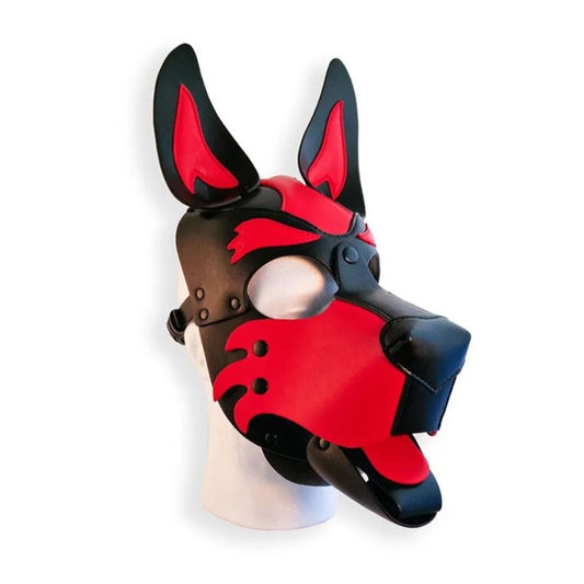 BRUTUS Vegan Pup Hood Puppy Play Black Red
