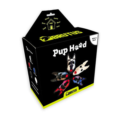 BRUTUS Vegan Pup Hood Puppy Play Black-White