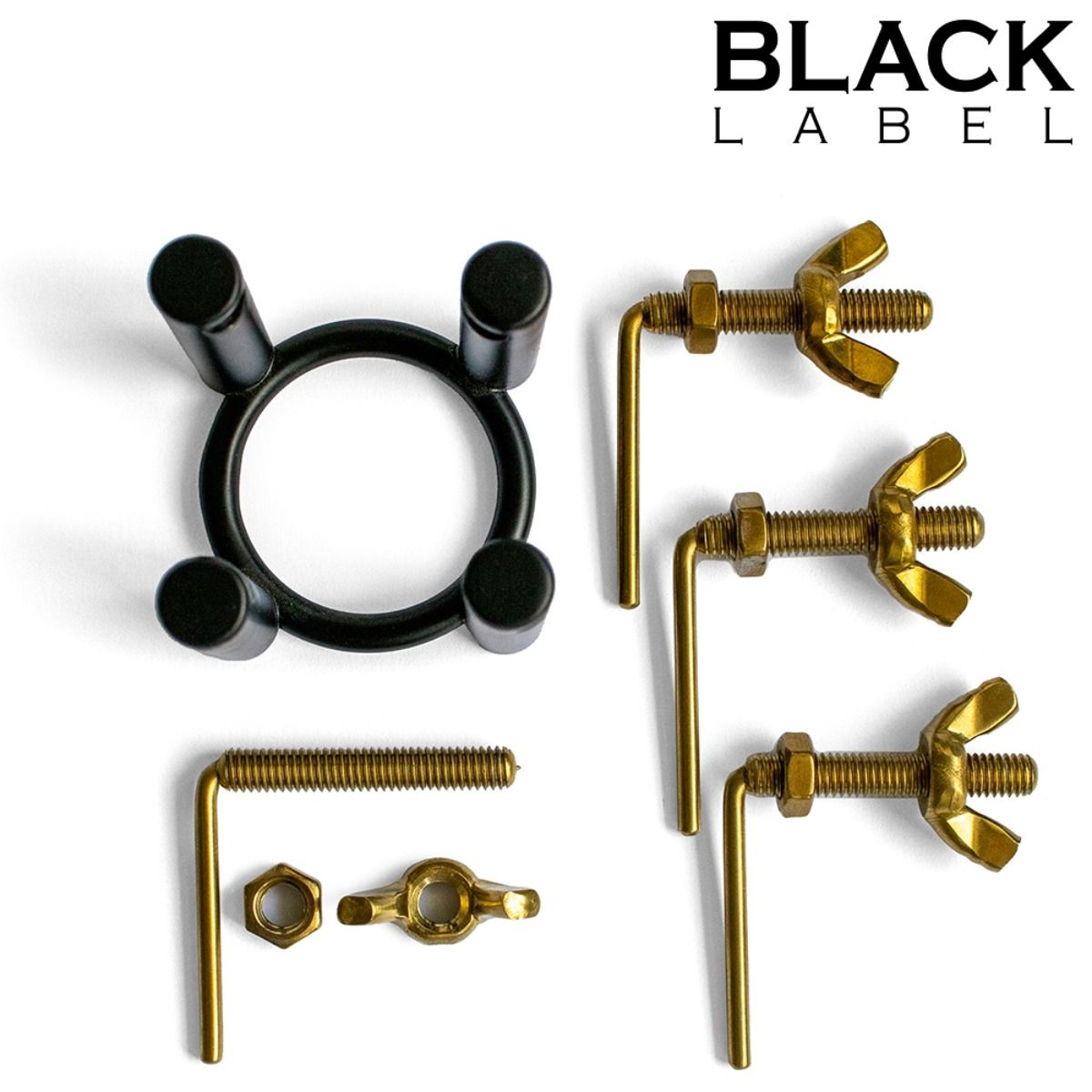 Black Label 4-Way Urethral Stretcher Black/Gold