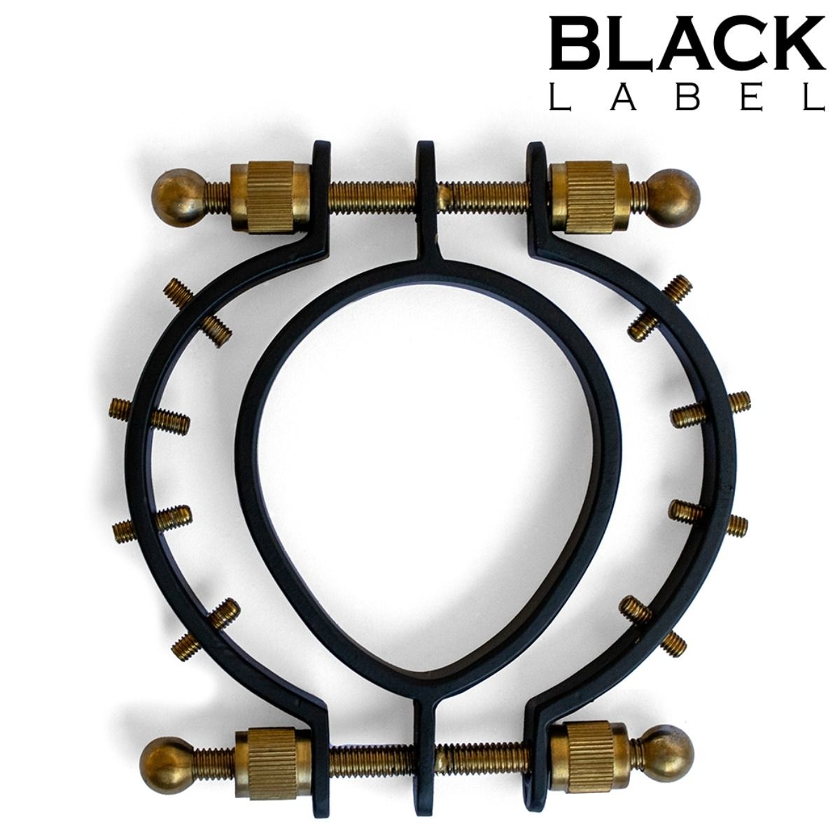 Black Label Pussy Clamp 2.0 w. Spikes Black/Gold