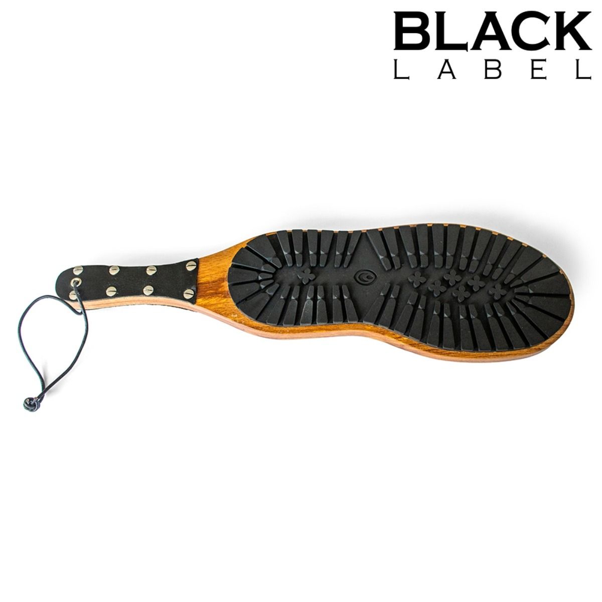 Black Label Wooden Boot Spanking Paddle