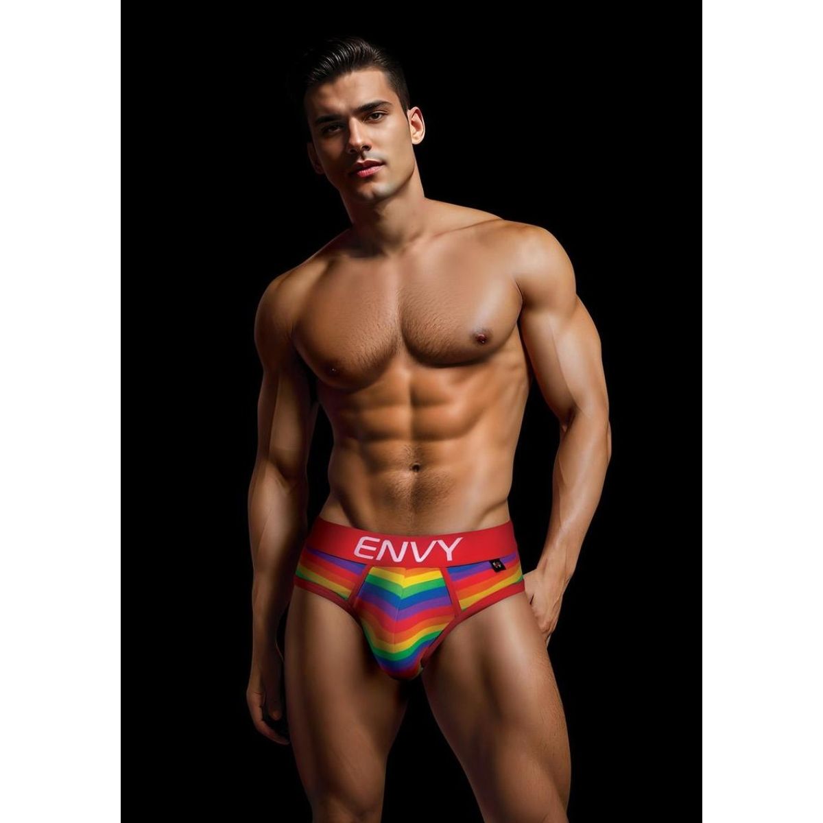 Envy Rainbow Pride Brief Red - Medium/Large