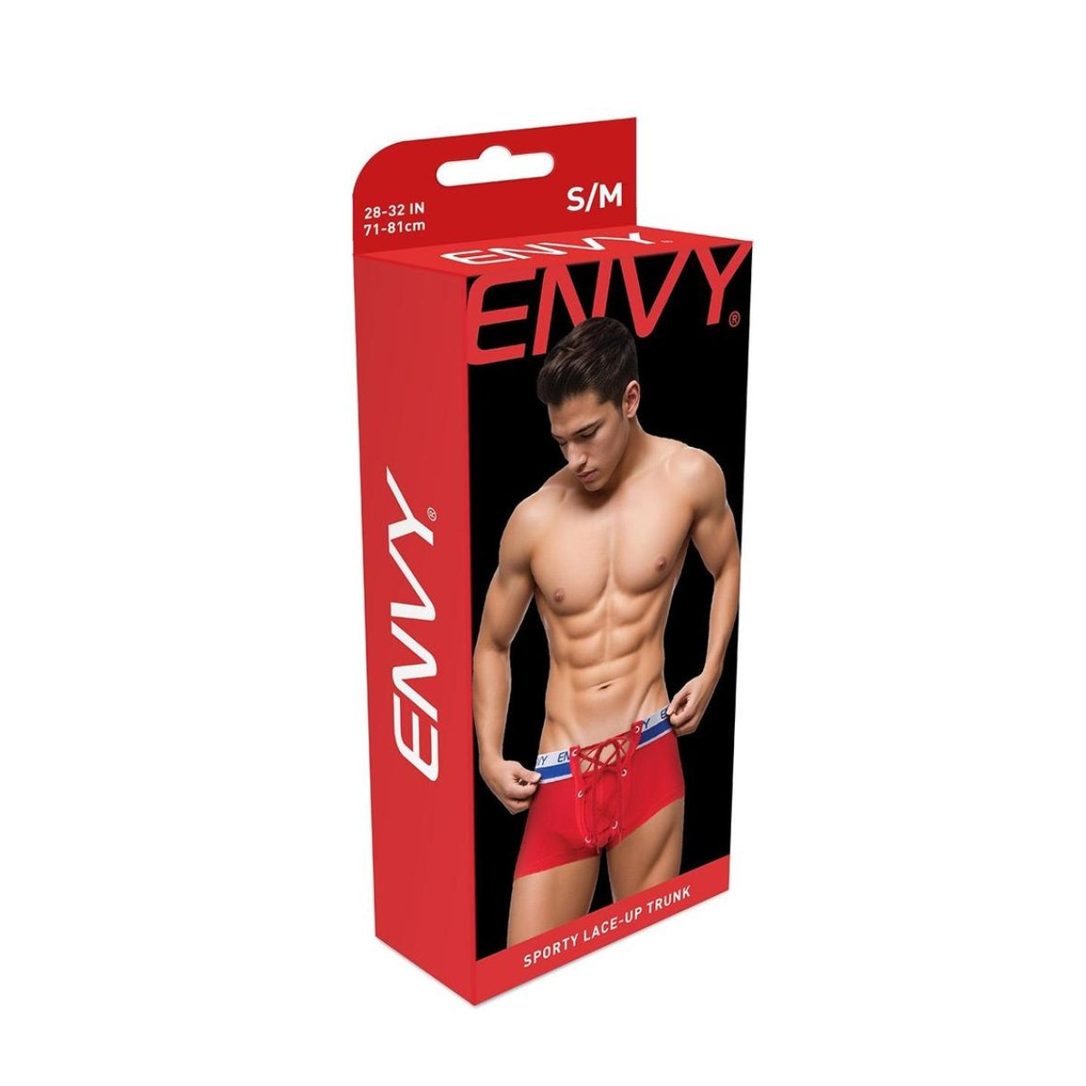 Envy Sporty Lace-Up Trunk Red - Large/XLarge