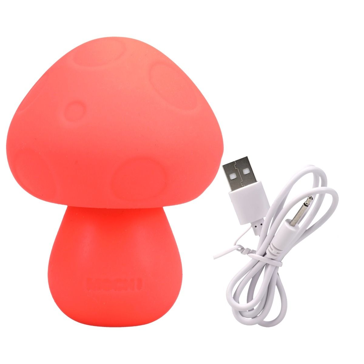 Mochi Mushroom Rechargeable Silicone Lay-On Massager Vibe Peach