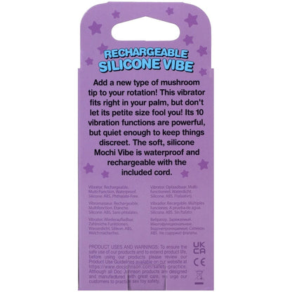 Mochi Mushroom Rechargeable Silicone Lay-On Massager Vibe Peach