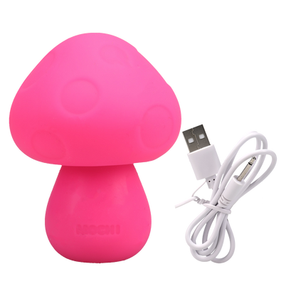 Mochi Mushroom Rechargeable Silicone Lay-On Massager Vibe Pink