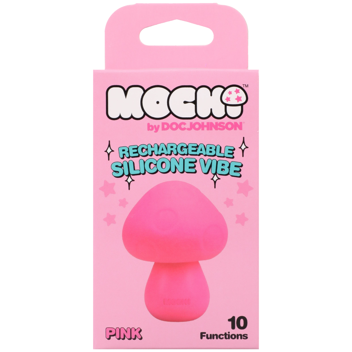 Mochi Mushroom Rechargeable Silicone Lay-On Massager Vibe Pink