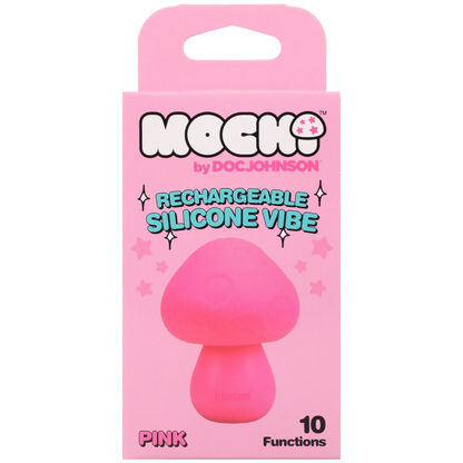 Mochi Mushroom Rechargeable Silicone Lay-On Massager Vibe Pink