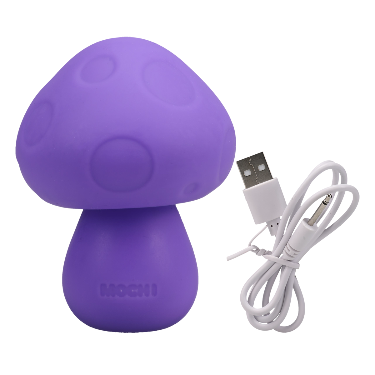 Mochi Mushroom Rechargeable Silicone Lay-On Massager Vibe Purple
