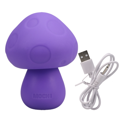Mochi Mushroom Rechargeable Silicone Lay-On Massager Vibe Purple