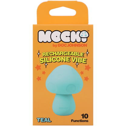 Mochi Mushroom Rechargeable Silicone Lay-On Massager Vibe Teal