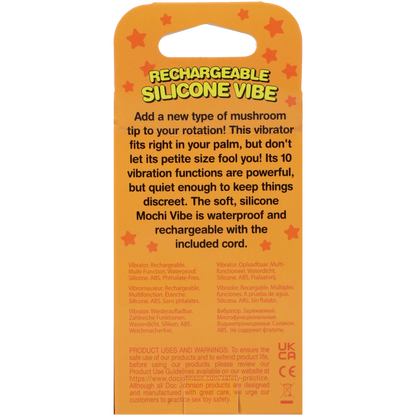 Mochi Mushroom Rechargeable Silicone Lay-On Massager Vibe Teal