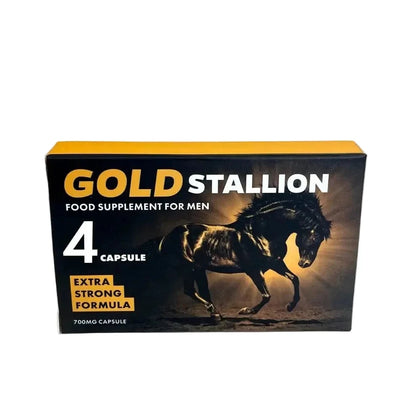 GOLD Stallion 700mg Male Herbal Enhancer 4 Pack Capsule