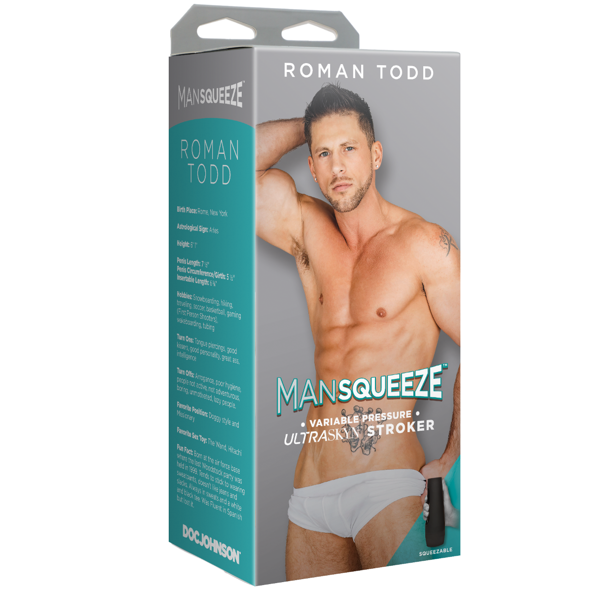 Man Squeeze Roman Todd Ultraskyn Stroker Ass Vanilla