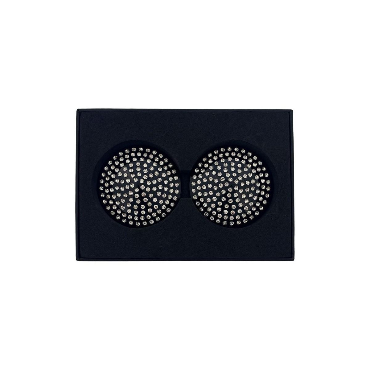 Guilty Pleasure Accents Glimmer Gaze Nipple Covers Black